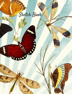 Sketch Book: Vintage Butterfly Themed Sketchbook For Drawing and Creative Doodling Cover Image
