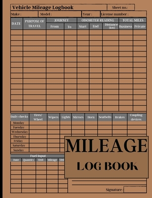 Mileage Log Book for Taxes: Mileage Odometer For Small Business And Personal Use Automotive Daily Tracking Miles Record Book / Odometer Tracker Lo By Szekely Mirel Cover Image