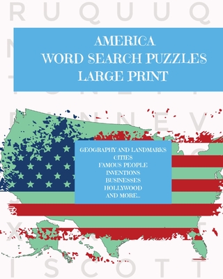 America: Puzzle Activity Book for Teens and Adults: Large Print Cover Image