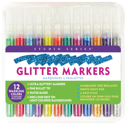 Studio Series Glitter Marker Set (12-Piece Set) By Peter Pauper Press Inc (Created by) Cover Image