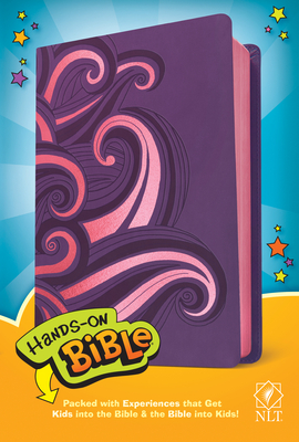 Cover for Hands-On Bible NLT (Leatherlike, Purple/Pink Swirls)