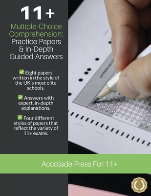 11+ Multiple-Choice Comprehension: Practice Papers and In-Depth Guided Answers: CEM, GL and Independent School 11 Plus English Exams Cover Image