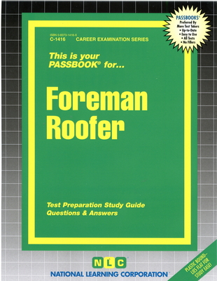 Foreman Roofer: Passbooks Study Guide (Career Examination Series) Cover Image