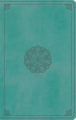 ESV Large Print Value Thinline Bible (Trutone, Turquoise, Emblem Design)  Cover Image