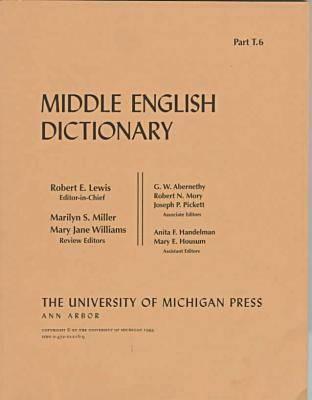 Middle English Dictionary: T.6 Cover Image
