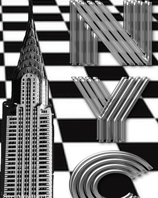 checker board New York City Chrysler Building creative drawing journal By Michael, Michael Huhn Cover Image