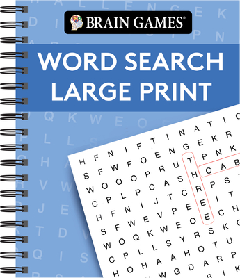 Brain Games - Word Search Large Print (Blue) Cover Image