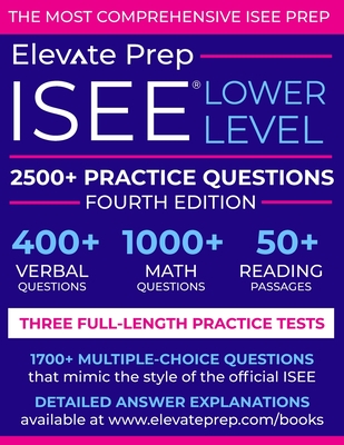 ISEE Lower Level: 2500+ Practice Questions By Lisa James, Elevate Prep Cover Image