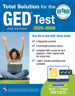 GED Total Solution, for the 2024-2025 GED Test, 2nd Edition Cover Image