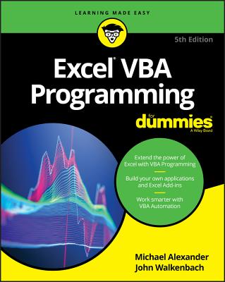 Excel VBA Programming for Dummies By Michael Alexander, John Walkenbach Cover Image