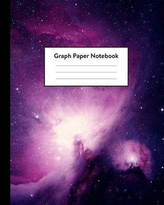 Graph Paper Notebook: 5 x 5 squares per inch, Quad Ruled - 8 x 10 - Deep Purple Cosmic Nebula and Galaxy Formation - Math and Science Compos By Space Composition Notebooks Cover Image