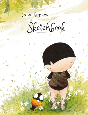 Collect happiness sketchbook(Drawing & Writing)( Volume 10)(8.5*11) (100 pages): Collect happiness and make the world a better place. By Chair Chen Cover Image