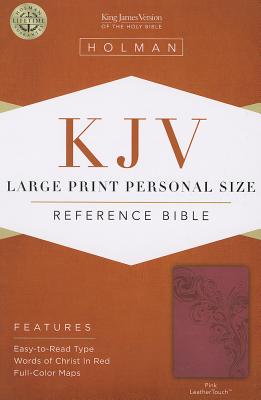 KJV Large Print Personal Size Reference Bible, Pink LeatherTouch Cover Image