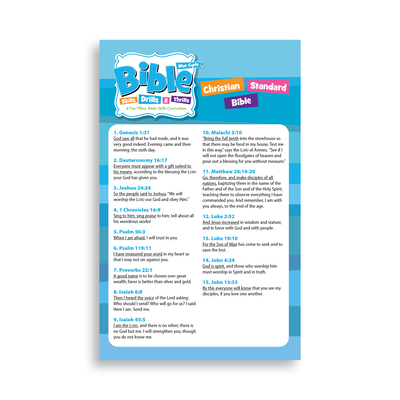 Bible Skills Drills and Thrills: Blue Cycle - CSB Verse Cards: A Fun Filled Bible Skills Curriculum Cover Image