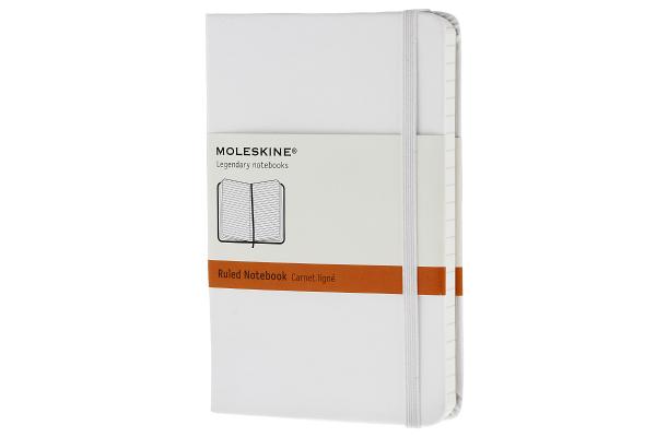 Moleskine Classic Notebook, Pocket, Ruled, White, Hard Cover (3.5 x 5.5) (Classic Notebooks)