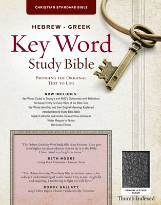 The Hebrew-Greek Key Word Study Bible: CSB Edition, Black Genuine Indexed By Spiros Zodhiates (Editor) Cover Image