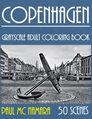 Copenhagen Grayscale: Adult Coloring Book Cover Image