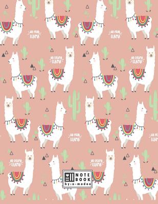 Notebook: Cute llama on pink cover and Dot Graph Line Sketch pages, Extra large (8.5 x 11) inches, 110 pages, White paper, Sketc Cover Image