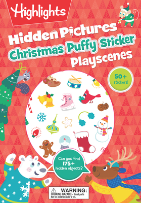 Christmas Hidden Pictures Puffy Sticker Playscenes (Highlights Puffy Sticker Playscenes) By Highlights (Created by) Cover Image