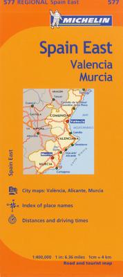 Michelin Spain: East, Valencia Murcia Map 577 (Maps/Regional (Michelin)) Cover Image