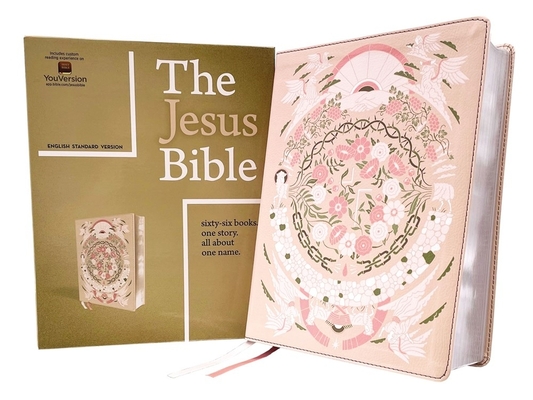 The Jesus Bible Artist Edition, Esv, Leathersoft, Peach Floral Cover Image