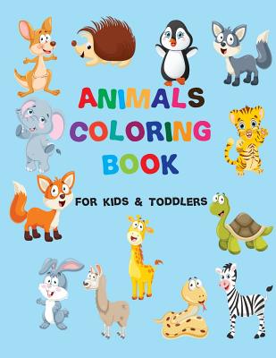 animals toddler coloring book: coloring books for kids ages 4-8 (Paperback)  | Books and Crannies