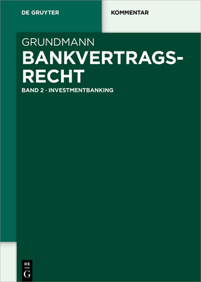 Investmentbanking (de Gruyter Kommentar) Cover Image