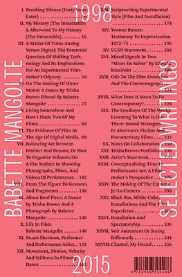 Selected Writings, 1998-2015 By Babette Mangolte, Luca Lo Pinto (Editor) Cover Image