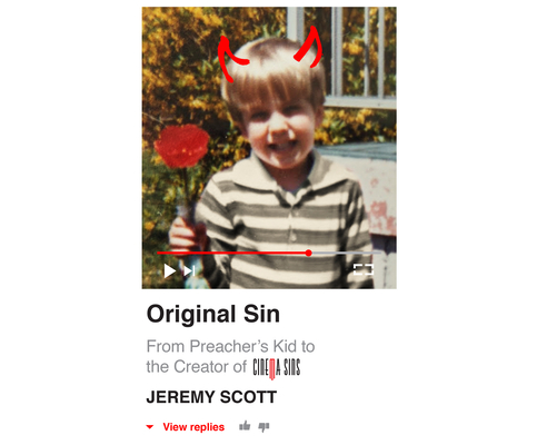 Original Sin: From Preacher's Kid to the Creation of Cinemasins (and 3.5 Billion+ Views) By Jeremy Scott, Jeremy Scott (Read by) Cover Image