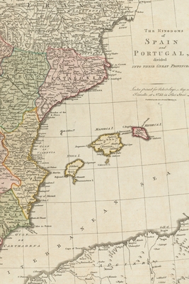 Cover for Spain / Portugal Vintage Map Field Journal Notebook, 50 pages/25 sheets, 4x6