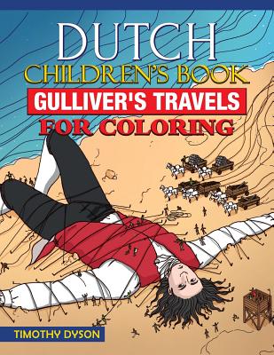 Dutch Children's Book: Gulliver's Travels for Coloring Cover Image