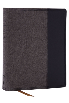 The Prayer Bible: Pray God's Word Cover to Cover (Nkjv, Black/Gray Leathersoft, Red Letter, Comfort Print) By Thomas Nelson Cover Image