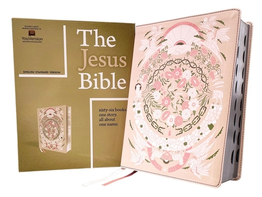 The Jesus Bible Artist Edition, Esv, (with Thumb Tabs to Help Locate the Books of the Bible), Leathersoft, Peach Floral, Thumb Indexed Cover Image