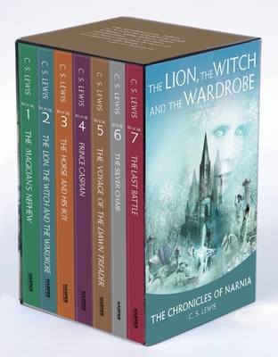 Cover for The Chronicles of Narnia Rack Paperback 7-Book Box Set: The Classic Fantasy Adventure Series (Official Edition)