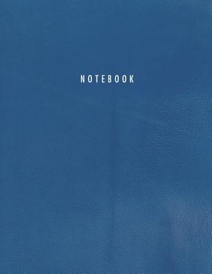 Notebook: Blue Leather Style 150 Legal College-Ruled Pages Letter Size (8.5 X 11) - A4 Size By Paperlush Press Cover Image