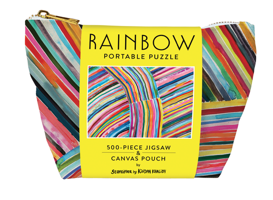 Rainbow Portable Puzzle: 500-Piece Jigsaw & Canvas Pouch
