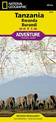 Tanzania, Rwanda, and Burundi (National Geographic Adventure Map #3206) Cover Image