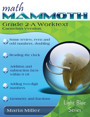Math Mammoth Grade 2-A Worktext (Canadian Version) Cover Image