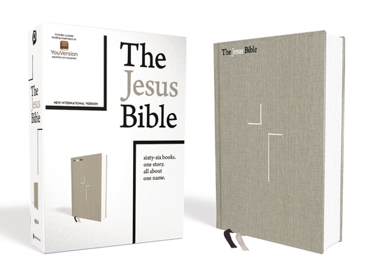 The Jesus Bible, NIV Edition, Cloth Over Board, Gray Linen, Comfort Print By Passion Publishing (Editor), Louie Giglio (Introduction by), Zondervan Cover Image