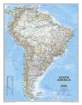 National Geographic: South America Classic Wall Map - Laminated (23.5 X 30.25 Inches) Cover Image