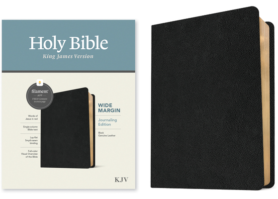 KJV Wide Margin Bible, Filament-Enabled Edition (Red Letter, Genuine Leather, Black) By Tyndale (Created by) Cover Image
