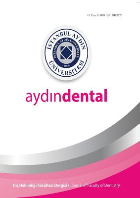 Istanbul Aydin University Journal of the Faculty of Dentistry: Year 1 N.1 By Nigar Celik (Editor), Julide Ozen (Editor) Cover Image