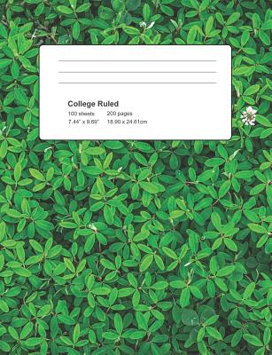 College Ruled: Leaf Cover Notebook 100 Sheets 200 Pages Cover Image