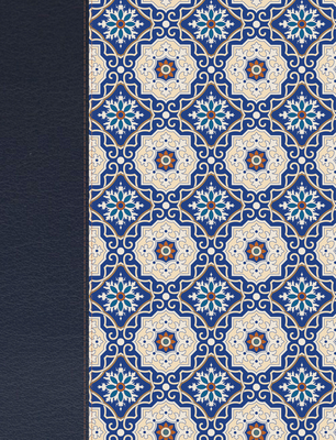 Cover for RVR 1960 Biblia de apuntes edición letra grande, piel fabricada y mosaico crema y azul
