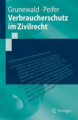 Verbraucherschutz Im Zivilrecht (Springer-Lehrbuch)