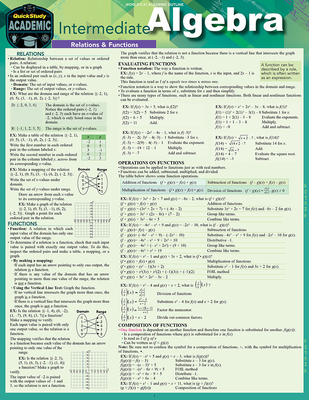 Intermediate Algebra: A Quickstudy Laminated Reference Guide By Expolog LLC Cover Image