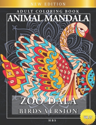 Mandala Animals Adult Colouring Book - Books Sun