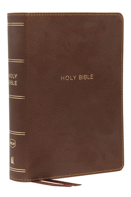 Nkjv, Compact Single-Column Reference Bible, Imitation Leather, Brown, Comfort Print Cover Image