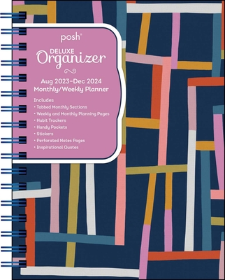 Posh: Deluxe Organizer 17-Month 2023-2024 Monthly/Weekly Softcover Planner Calen: Crossroads Geometric By Andrews McMeel Publishing Cover Image