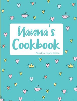 Nanna's Cookbook Aqua Blue Hearts Edition Cover Image
